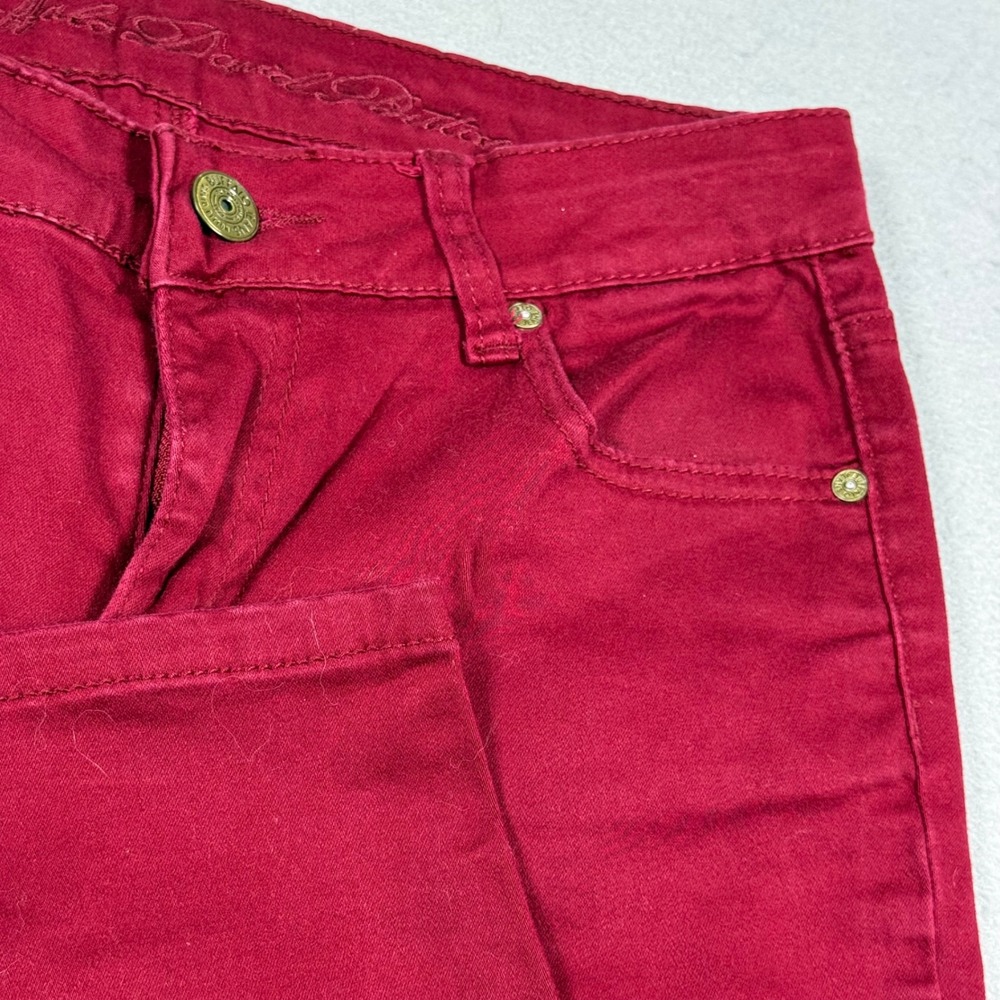 Buffalo David Bitton Womens Red Skinny Pants Five Pocket Stretch Jeans